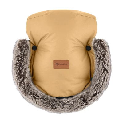 PETITE&MARS Kesztyű / Kézmelegítő babakocsira Furry - Elegant Caramel