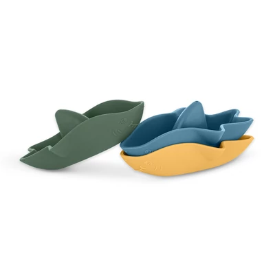 Petite&Mars Szilikon fürdőjáték, Sharks, 6 hó+