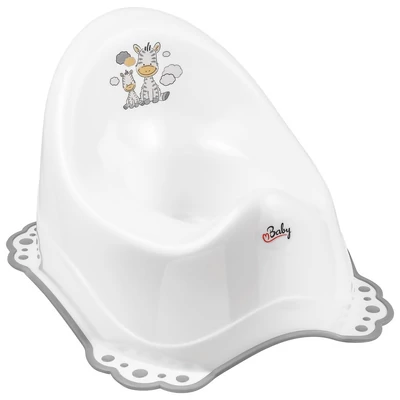 MALTEX Csúszásmentes bili zenével Zebra - Fehér/Szürke