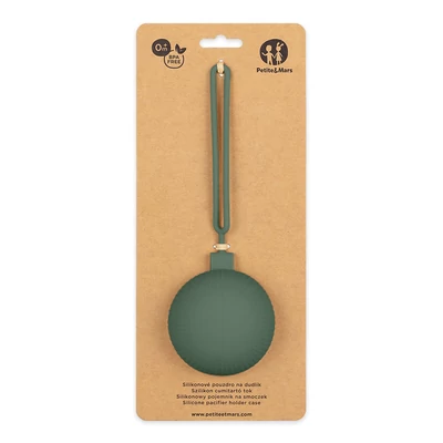 Petite&Mars Szilikon cumitartó tok, Misty Green, 0 hó+