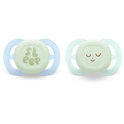 Philips AVENT SCF075/08 Játszócumi ultra start éjszakai 0-2hó 2 db - fiús