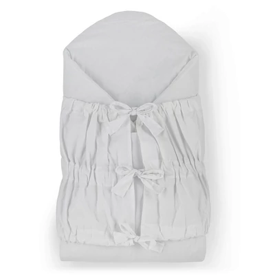 Petite&Mars Megkötős pólya, Nurse tömör kókusz betéttel, Light Grey, 75x75 cm