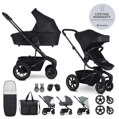 EASYWALKER Kombinált babakocsi Harvey⁵ Midnight Black XXL AIR