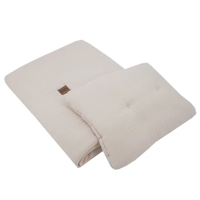 EKO Ágynemű szett 2 részes muszlin 30x40 cm, 75x100 cm - Beige 