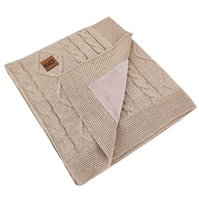 EKO Kasmír takaró szőrme béléssel 100x80 cm - Beige
