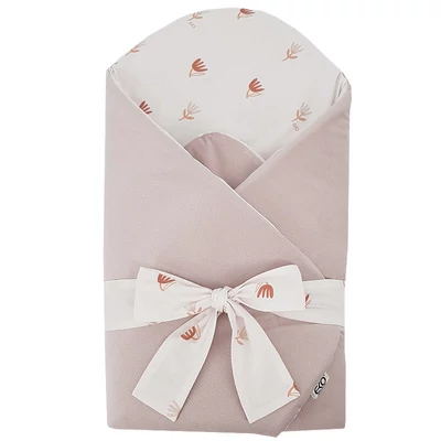 EKO Takaró pamutból velúrral és kókusz belsővel masnival Meadow 75x75cm - Beige