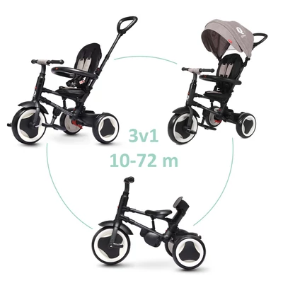 QPLAY tricikli Rito eva Grey, kor 10-72 hónap