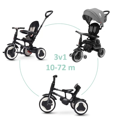 QPLAY tricikli Rito eva plus Grey, életkor 10-72 hónap