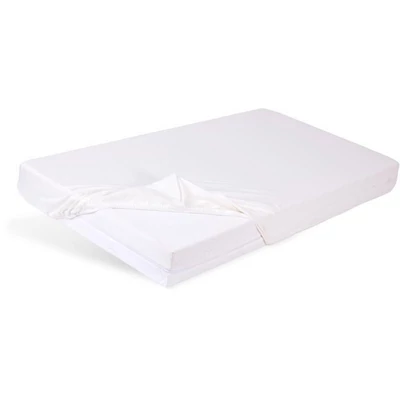 BABYMATEX Gumis vízálló lepedő Bamboo 60x120 cm - fehér