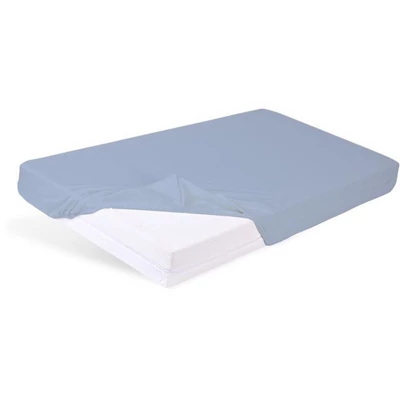 BABYMATEX Vízhatlan lepedő gumírozással Bamboo 60x120 cm - világoskék