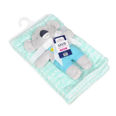 BABYMATEX Takaró játékkal 75 x 100 cm - Koala Mint