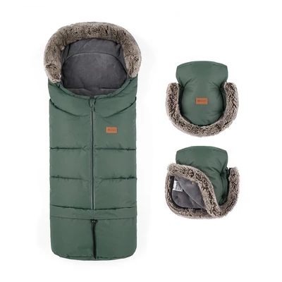 PETITE&MARS Téli szett Arctic 4in1 bundazsák + kézmelegítő kesztyű babakocsira Furry - Veritab