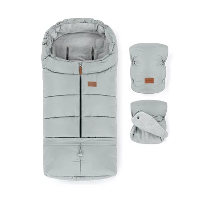Petite&Mars Téli szett Jibot 3in1 bundazsák és kézmelegítő kesztyű babakocsira - Jasie Quiet 