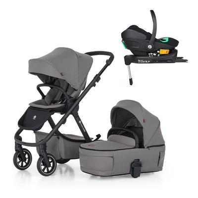 PETITE&MARS Kombinált babakocsi ICON 2in1 Dove Grey LITE RWS + Core Pro i-Size Black Grey + Bázis