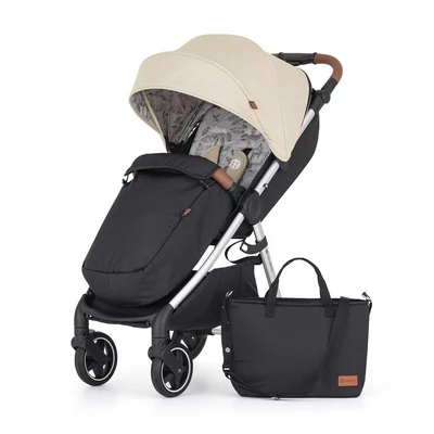 PETITE&MARS Sport babakocsi Royal3 Silver - Sahara Beige