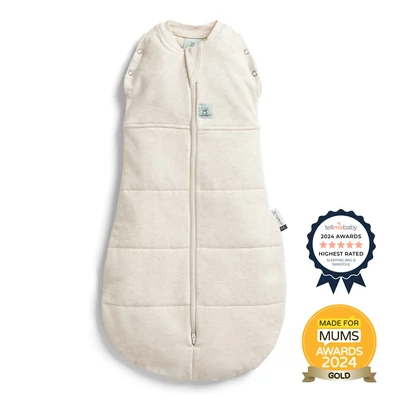 ERGOPOUCH Bebújós és alvózsák 2 az 1-ben 0-3 hó 3-6 kg 2,5 tog - Cocoon Oatmeal Marle 