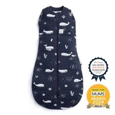 ERGOPOUCH Pólya és hálózsák 2 az 1-ben 0-3 hónap 3-6 kg 2,5 tog - Cocoon Whale