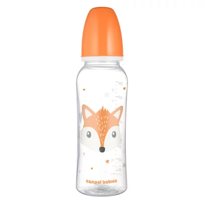Canpol babies Keskeny nyakú cumisüveg, CUTE ANIMALS, 250 ml - róka