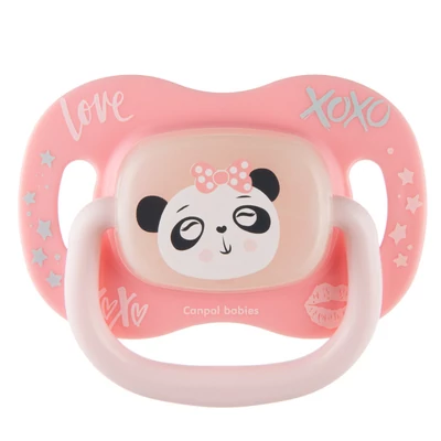 Canpol babies Szilikon szimmetrikus cumi, 18hó+, 1db, EXOTIC ANIMALS, panda
