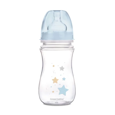 Canpol babies Anti-kólikás cumisüveg, EasyStart, NEWBORN BABY, 240 ml - kék