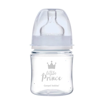 Canpol babies Anti-kólikás cumisüveg, EasyStart, ROYAL BABY, 120 ml - kék