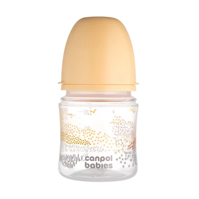 Canpol babies Anti-kólikás cumisüveg, EasyStart, MOUNTAINS, 120 ml - bézs