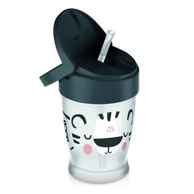 LOVI Szívószálas itatópohár JUNIOR 250 ml 11hó+ Salt&Pepper