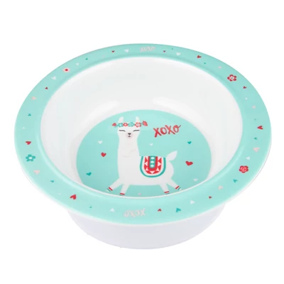 Canpol babies Melamine tál tapadókoronggal, 270ml, EXOTIC ANIMALS - türkiz