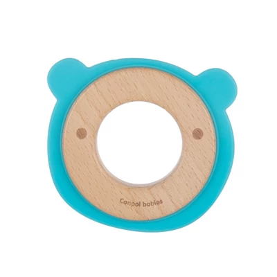 Canpol babies Fa és szilikon rágóka - BEAR