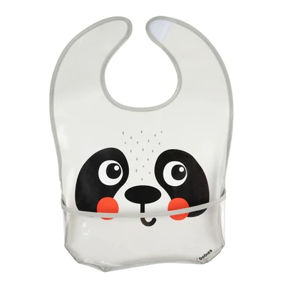 Canpol babies Szilikon előke zsebbel, BabiesBoo, panda