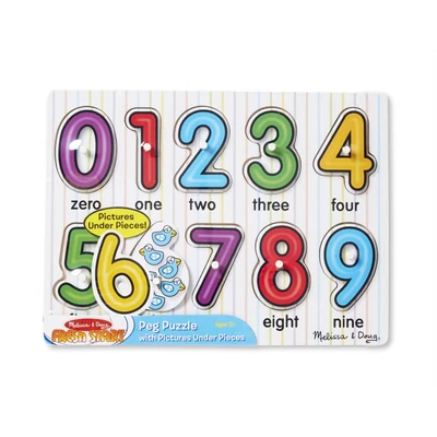 Melissa & Doug puzzle fogantyúval - számok