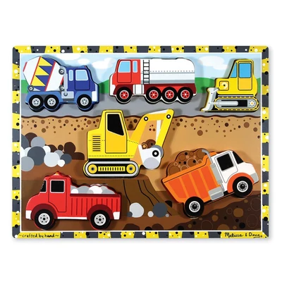 Melissa & Doug Fa készségfejlestő játék, könnyen megfogható puzzle