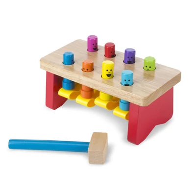 Melissa & Doug Fa készségfejlestő játék, kalapálós asztal