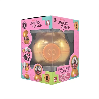 YuMe Squid Game Piggy Bank meglepetés mini figura szerencsemaacban