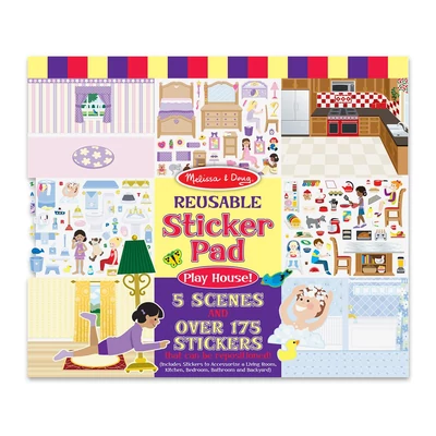 Melissa & Doug Kreatív játék, Újrahasználható matrica készlet, lakberendezés