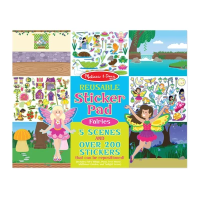 Melissa & Doug Kreatív játék, Újrahasználható matrica készlet, tündérek