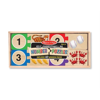 Melissa & Doug Fa készségfejlesztő játék, Számpárok