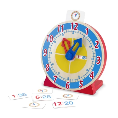 Melissa & Doug Fa készségfejlesztő játék, Forgasd és olvasd, óratanuló