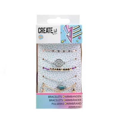 Canenco Create It! Karkötők színes gyöngyökkel - Multi beads & galaxy (2 féle)