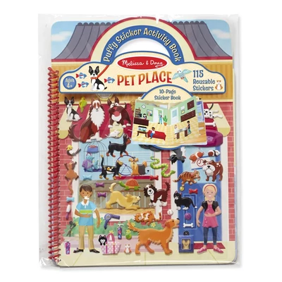Melissa & Doug Kreatív játék, Pufi matrica készlet, házi kedvencek