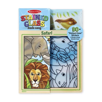 Melissa & Doug Kreatív játék, Ólomüveg képkészítő készlet, szafari
