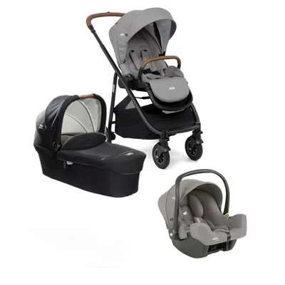 Joie Versatrax babakocsi szett i-Snug2 hordozó Pebble + Signature Ramble mózeskosár Eclipse