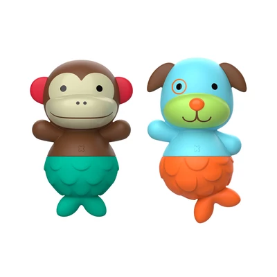 Skip Hop Zoo Mix & Match Flippers fürdőjáték majom és kutya
