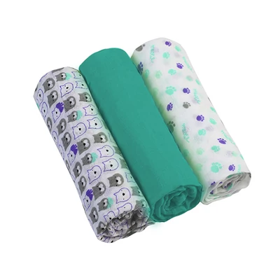 BabyOno textilpelenka színes 3db türkiz 348/05