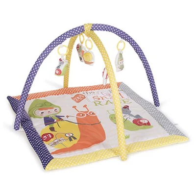 Kikkaboo játszószőnyeg Snail Race lila/sárga