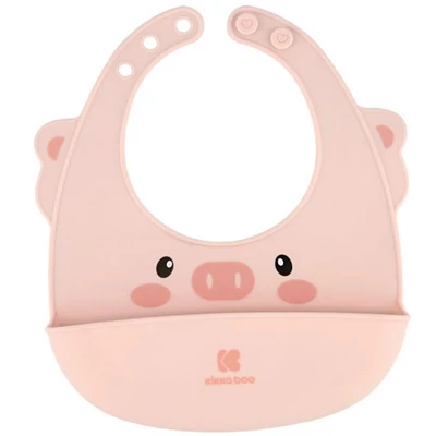 Kikkaboo előke szilikon kicsi Pink