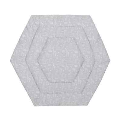 Fillikid betét hatszögletû utazójárókába 124cm átmérőjû szürke Safari 1121-77