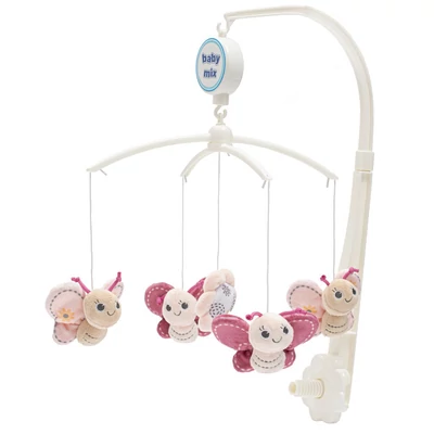 Baby Mix zenélõ-forgó Pillangó rózsaszín