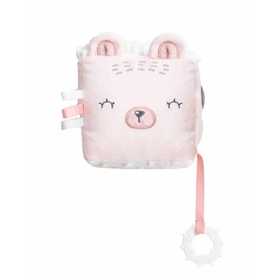 Kikkaboo készségfejlesztő játékkocka plüss Bear With Me pink