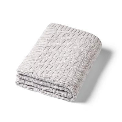 BabyOno takaró organikus pamut kötött 75x100cm szürke 1647/02